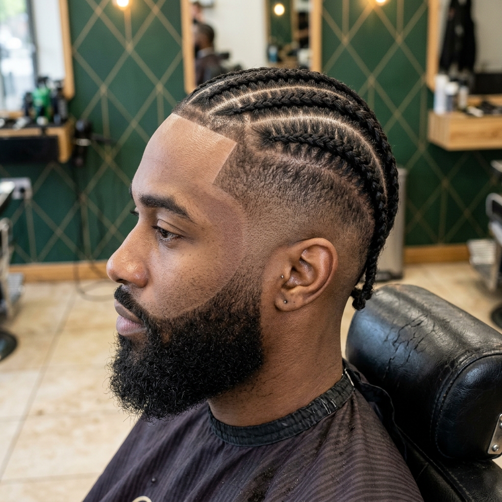Cornrows at Elevation Barbershop
